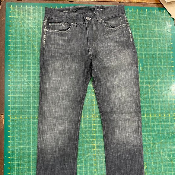 VINTAGE Joe's Jeans gray distressed straight leg jeans size 32 - Picture 1 of 9